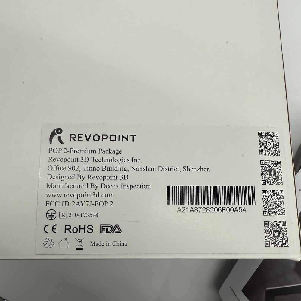 Revopoint POP 2 Premium 3D Scanner 0.05mm Precision, Turntable, & Stabilizer