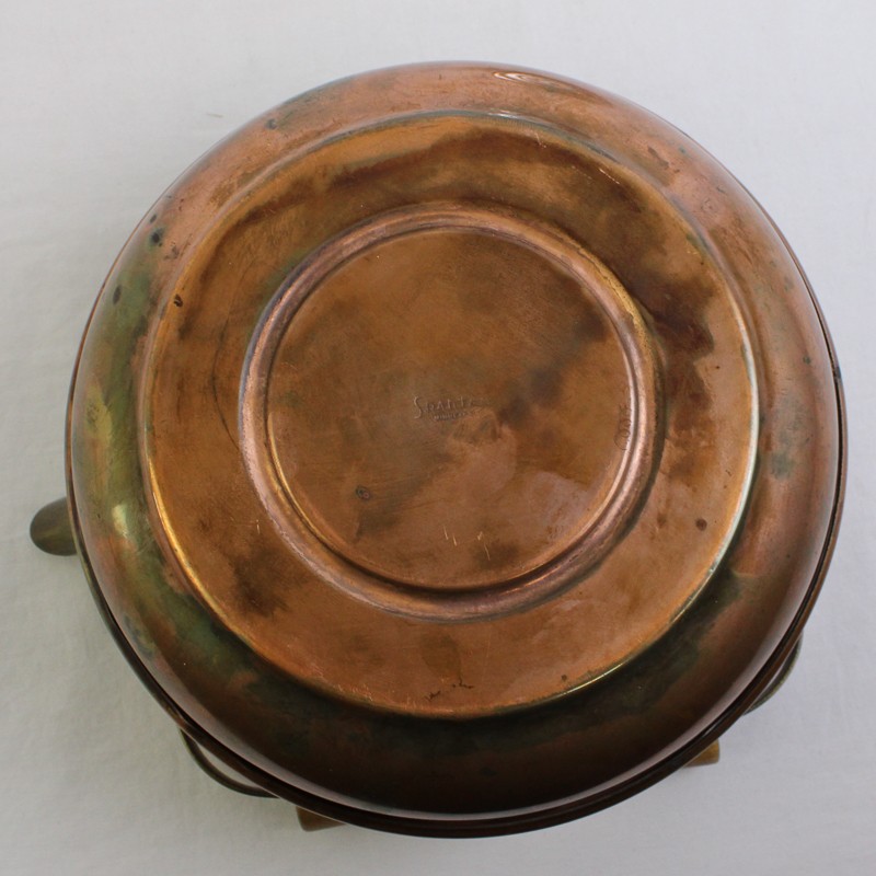 Sparta Minneapolis Copper Tea Kettle W/ Wooden Handle 2 Qt