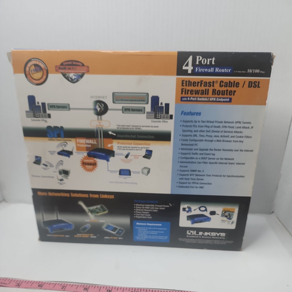 Linksys EtherFast Firewall Router 4 Port, BEFSX41 (T68)