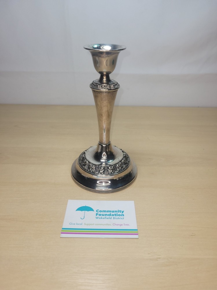 Silver Plated Candlestick Lanthe England 20cm