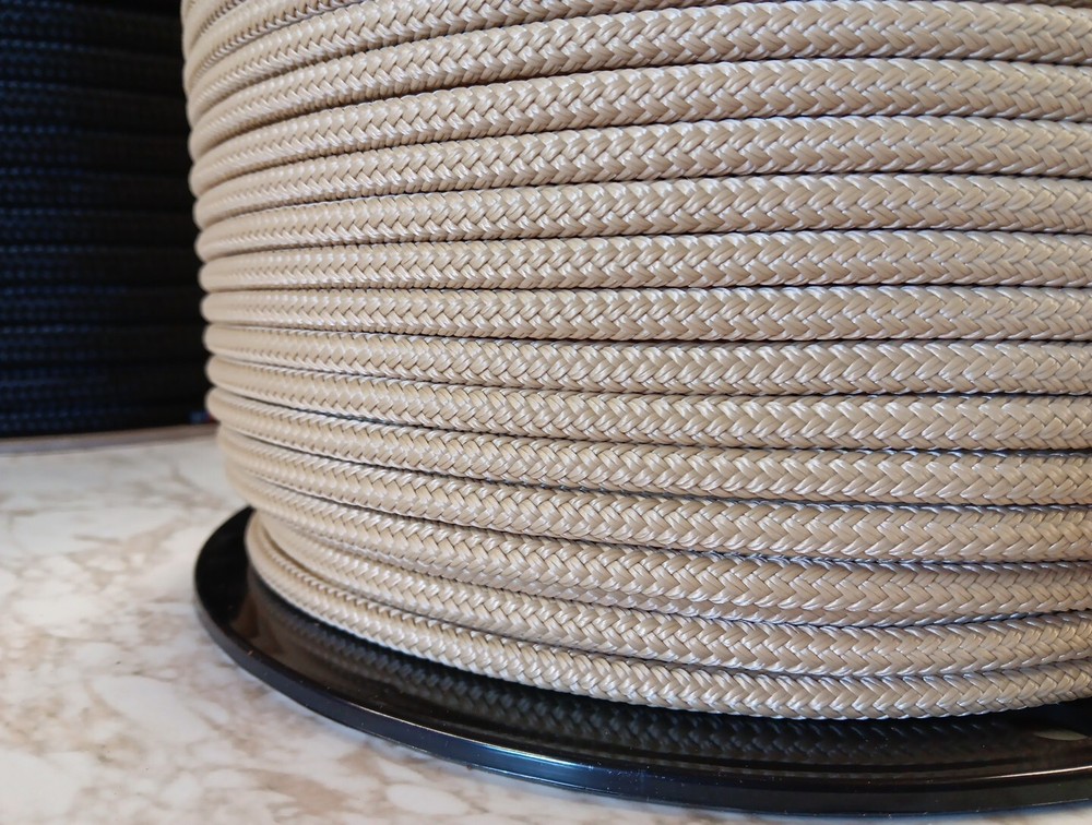 1/4 x 300 ft. Double Braid-Yacht Braid polyester rope. Tan