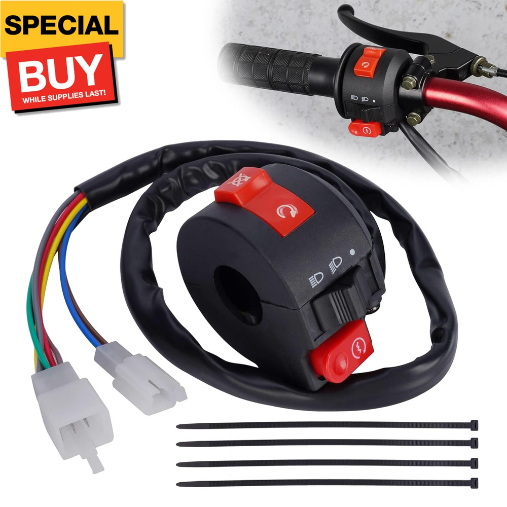 Left Kill Light Starter Switch 8 Wire 3-Function for Taotao SunL Peace Eagle RoK