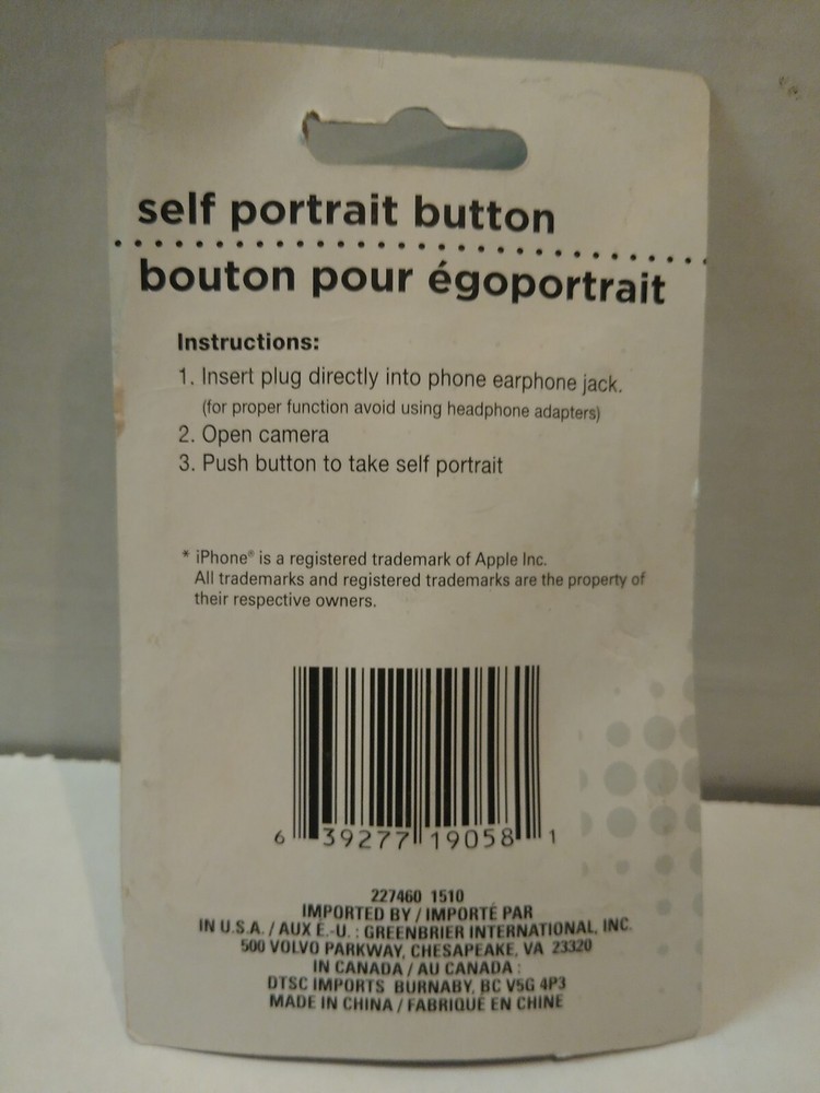 Cellphone self portrait button makes selfies easy blue iPhone & Android