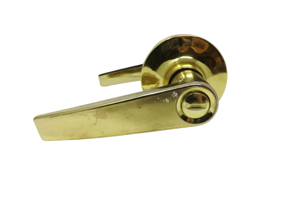 Polished Gold Non-Locking Door Handle Hardware