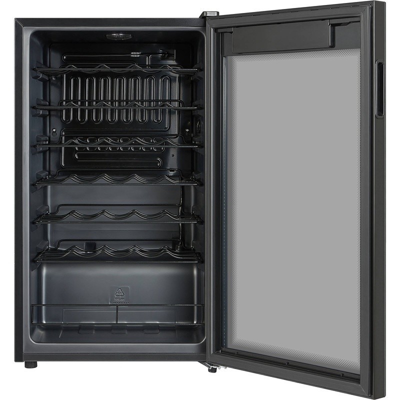 Premium 34-Bottle Wine Cooler Beverage Fridge Adjustable Temperature LED Light