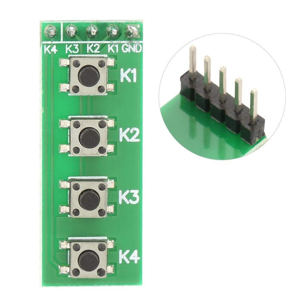 4 Key Push Button Switch Module, Keyboard Board, DIY KIT, Arduino, ESP32