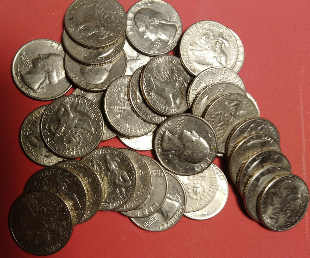 Bicentennial Washington Quarters Roll - 40 Coins