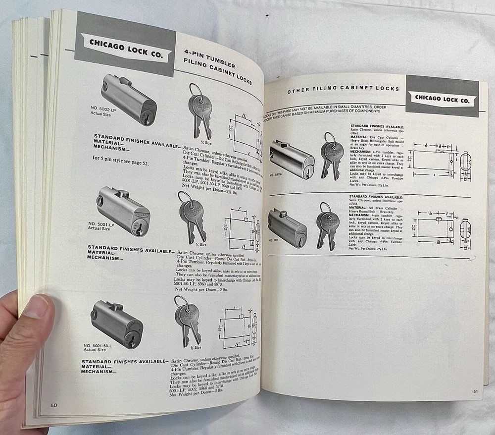 CHICAGO LOCK COMPANY Catalog 185 Printed 1984