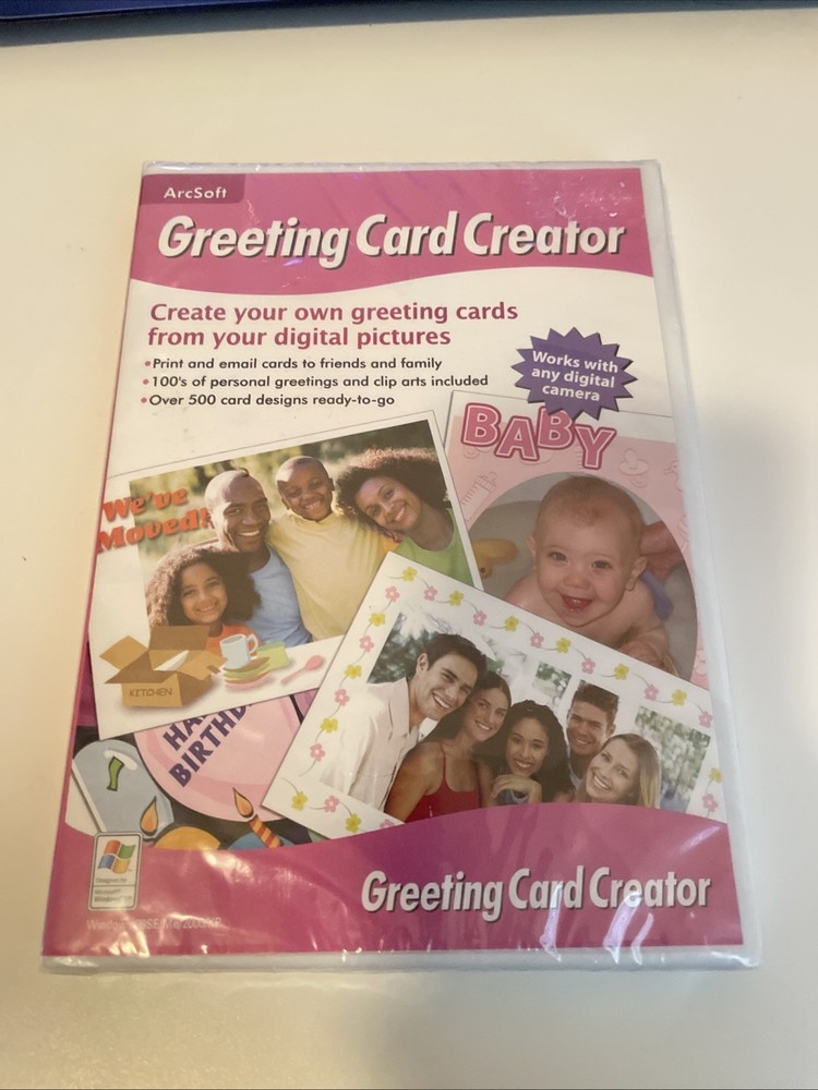 Arcsoft Greeting Card Creator for Windows Mac Software CD