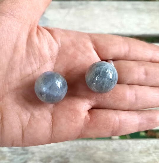 Labradorite Sphere Duo, Transformation, Higher Realm Connection, Full Potential