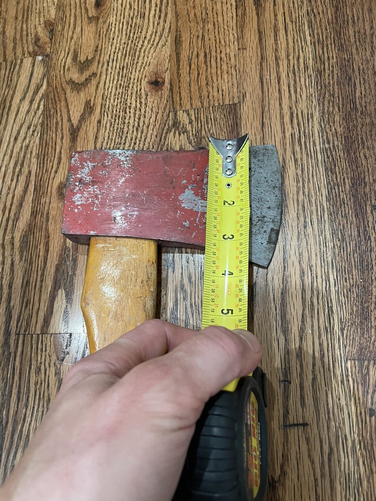 Vintage Red Short Handle Axe Hatchet Hand Chopping Tool