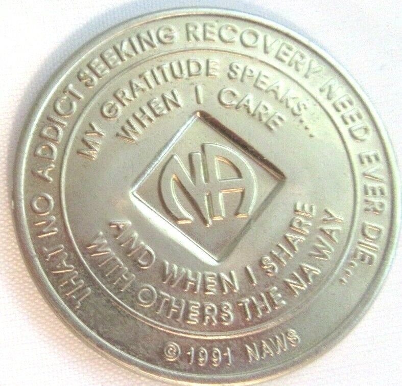 Narcotics Anonymous Medallion 5 year Bronze NA Chip Token Clean