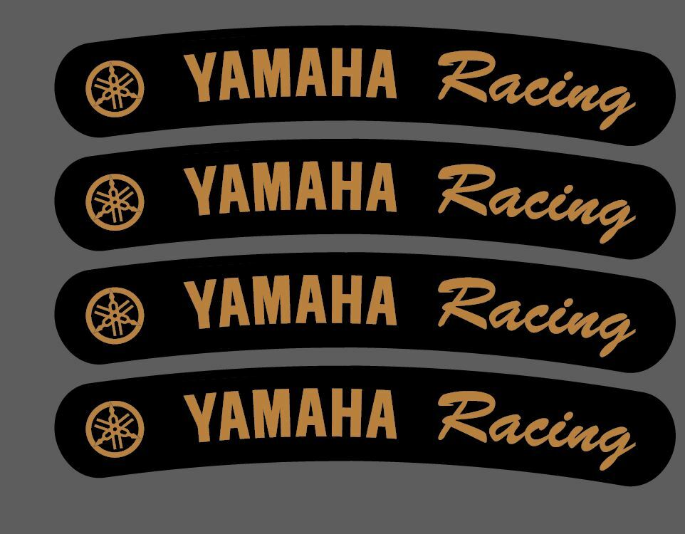 Racing Black Gold Wheel Decal Kit