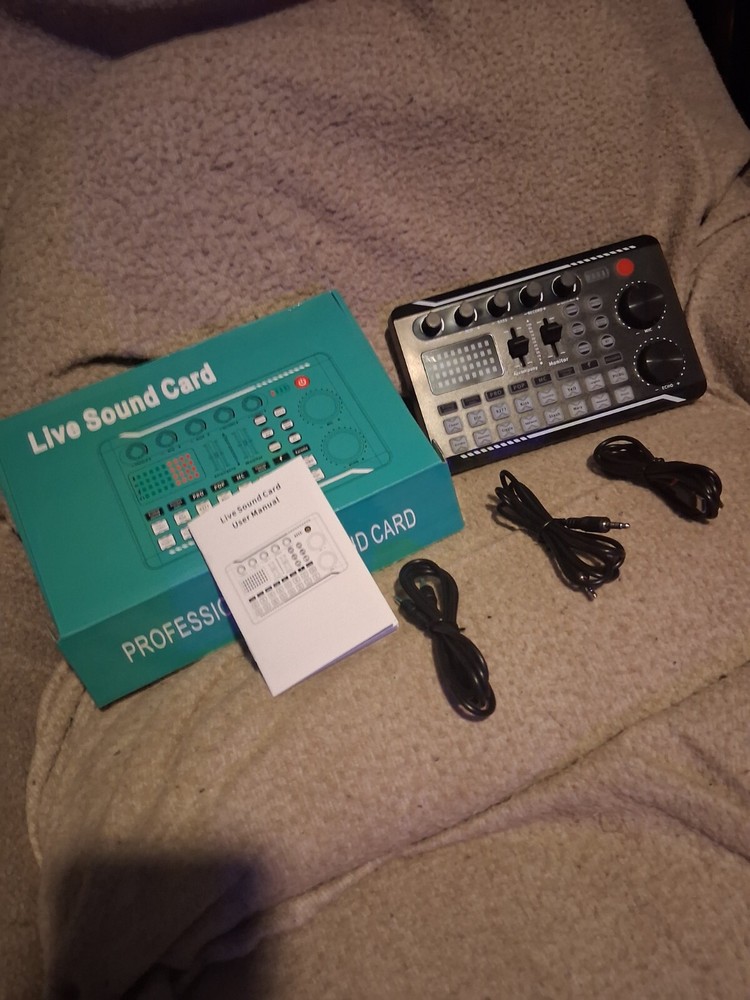 Live Sound Card + Remax Earbuds + Muse Bluetooth Speaker Bundle