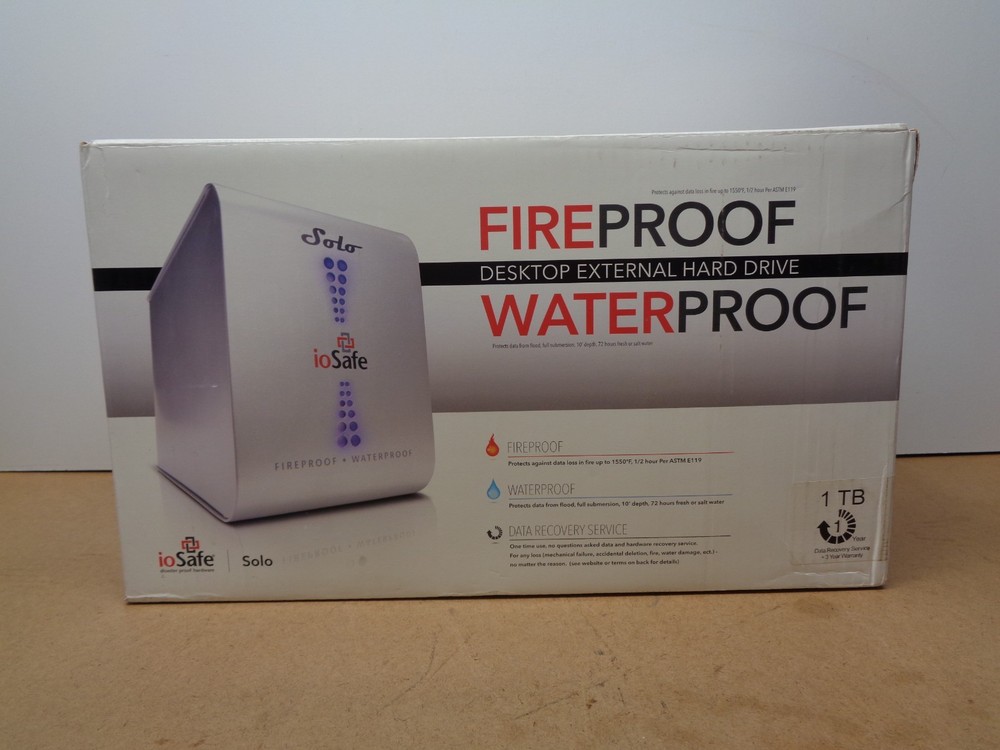 ioSafe Solo 1TB Fireproof / Waterproof External Hard Drive ***New Unopened Boxes