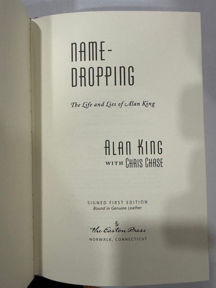 Easton Press Name-Dropping by Alan King SIGNED 1st Ed