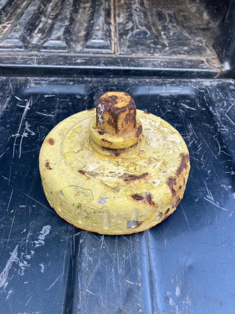 FIRE HYDRANT CAP - YELLOW COLOR - CAST IRON
