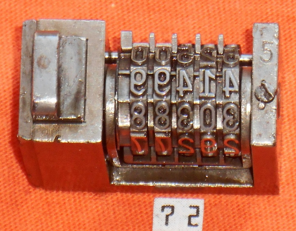 WETTER | Reverse letterpress numbering machine | 72