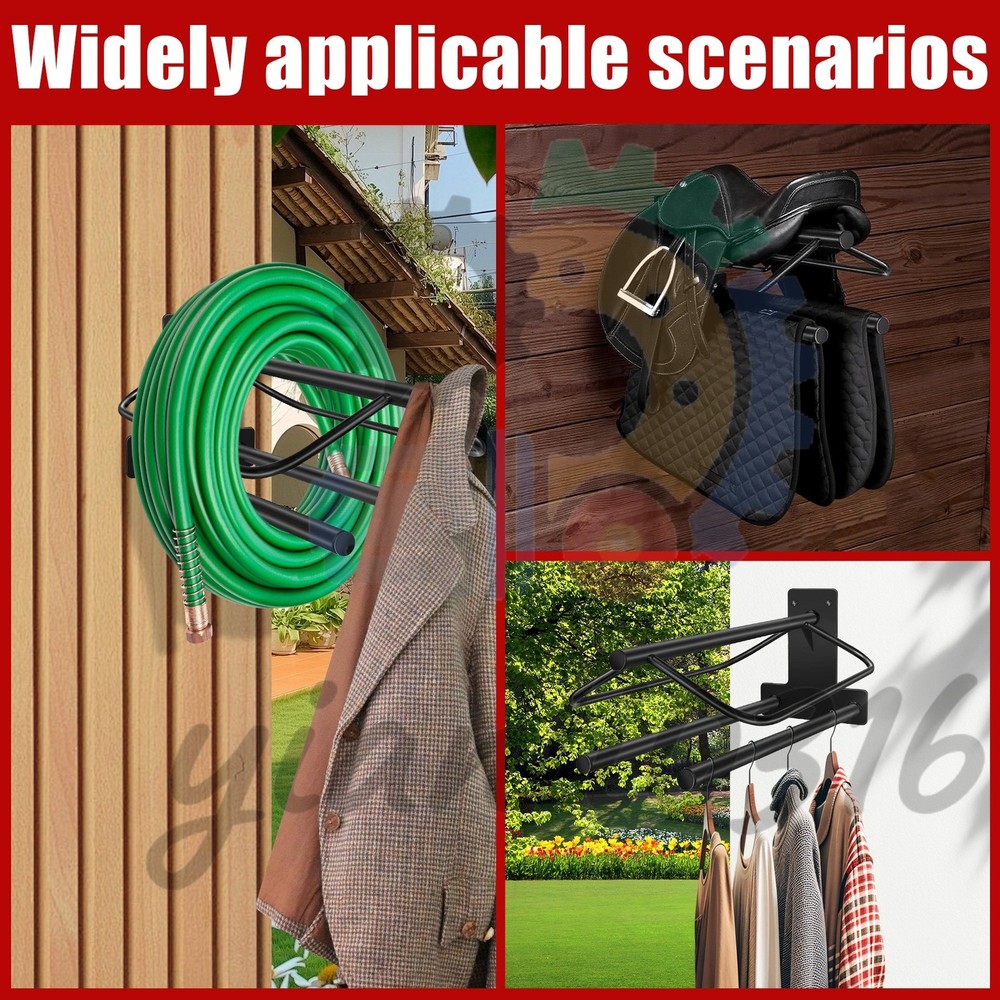 1* Black Heavy Duty Wall Mounted Saddle Stand Saddle Pad Saddle Pad Rack Bracket