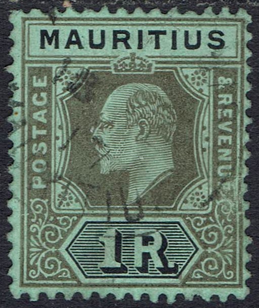 MAURITIUS 1910 KEVII 1R USED