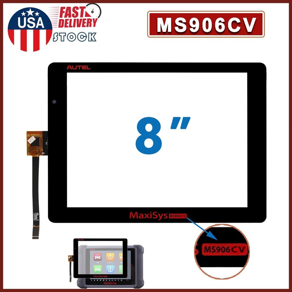 8" Touch Screen Digitizer NEW Glass Panel For Autel MaxiSys MS906CV Replacement