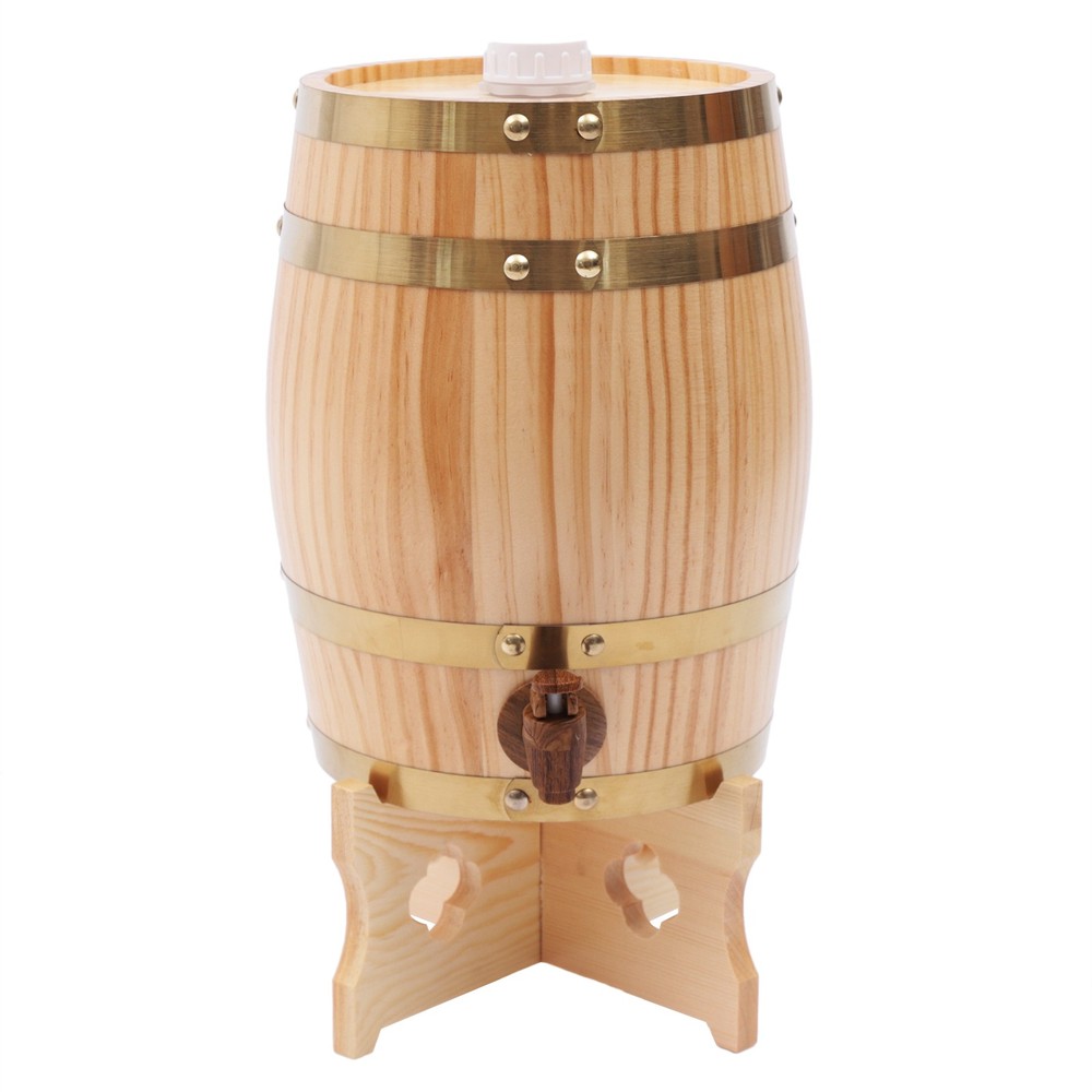 5L/1.32Gal Wine Barrel Wooden Whiskey Barrel Bourbon Wine Barrel Home