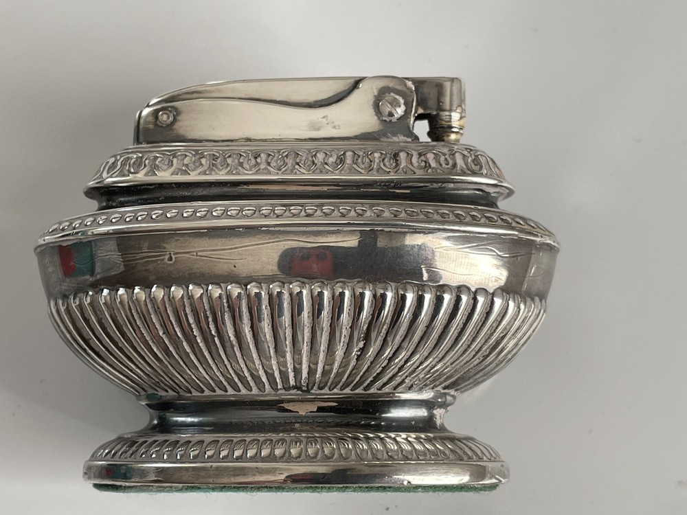 Antique Table Lighter Ronson Silver Queen Anne 1936