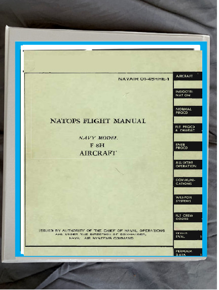 F8 Crusader aircraft Operating flight manual manual & book printed