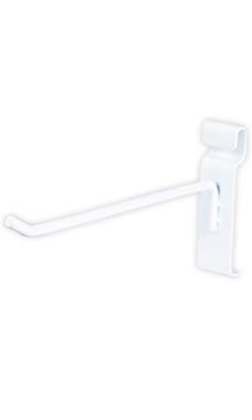 SSWBasics 8 inch White Peg Hook for Wire Grid - 50 Count - White Gridwall Hooks