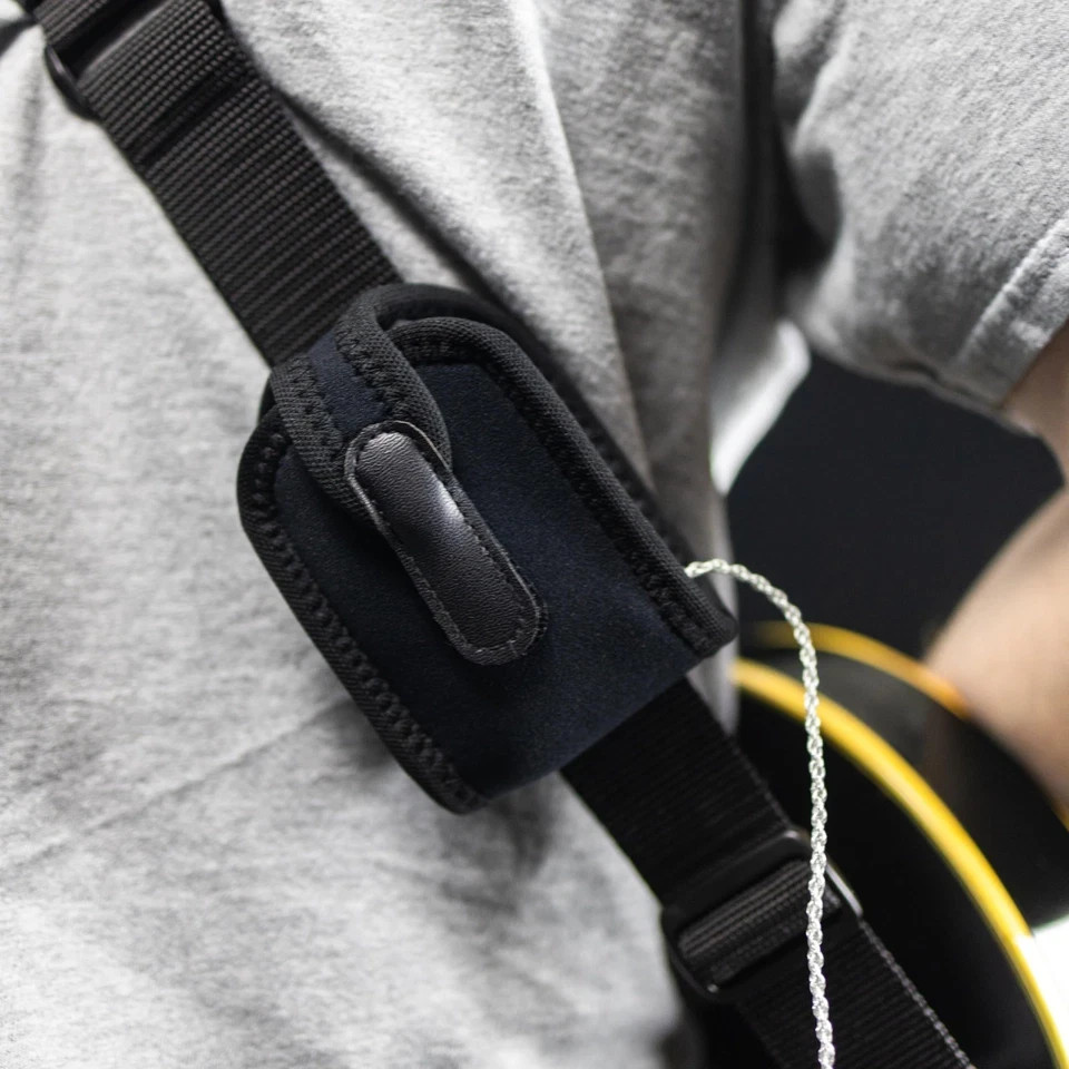Wireless Transmitter Holder Pouch with Shoulder Strap for Guitar Accessories