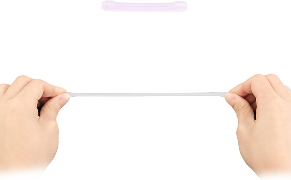 YR Soft Silicone Eyeglasses Temple Tips Sleeve Medium, Clear