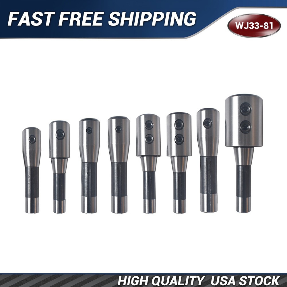 8 PCS Precision R8 End Mill Tool Holder Set for Milling Machine 202-5310