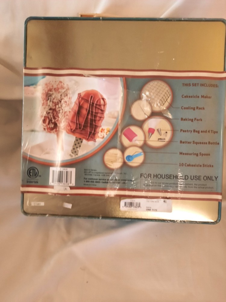 Bella Cakesicle Maker Kit Decorative Tin Box Accessories. Fun Gift, new