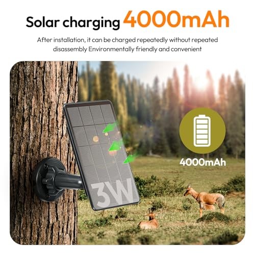 Trail Camera Solar Panel 12V/6V Solar Panel with 4000mAh 3W Solar Battery A1