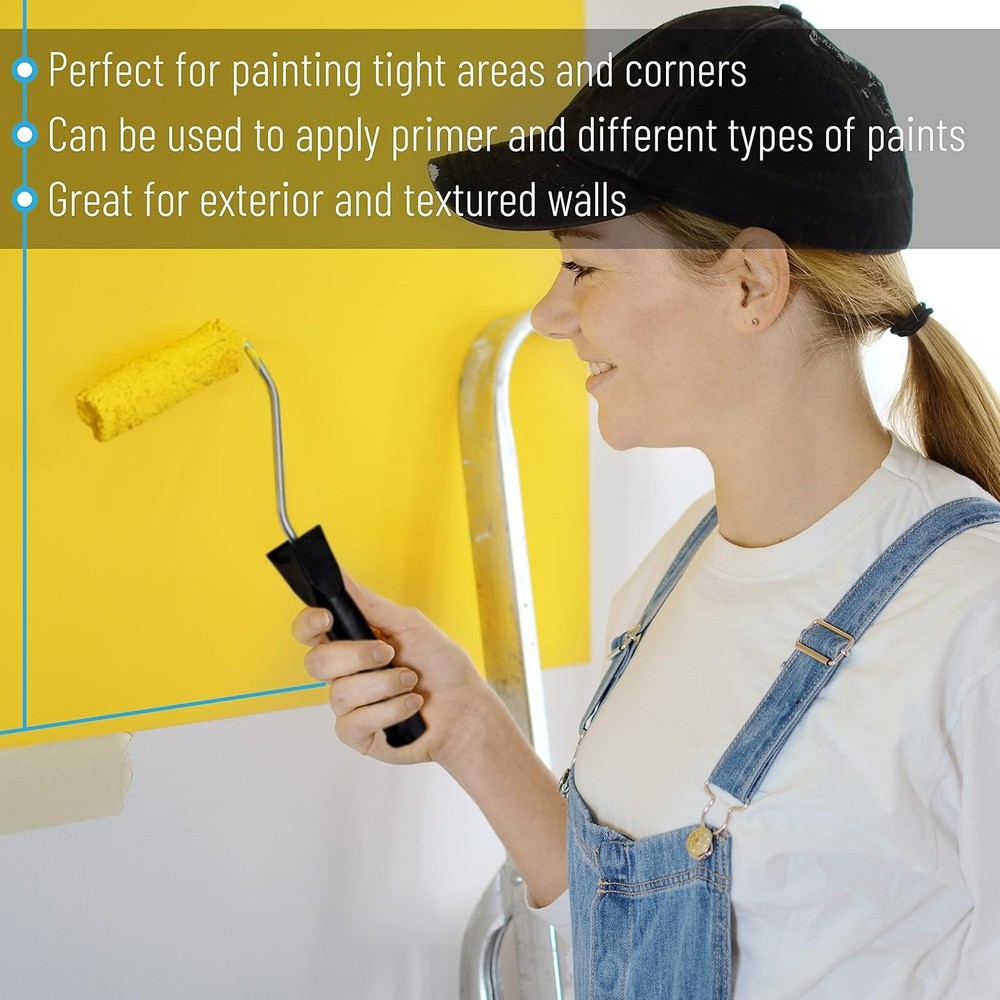Bates 6-Pack 4-Inch High-Density Microfiber Paint Roller Covers for Precision