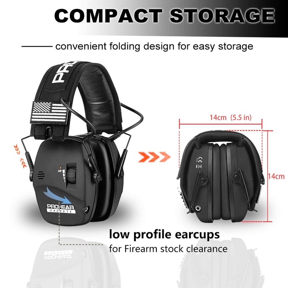 PROHEAR Digital Electronic Shooting Ear Protection Sound Amplification Earmuf...