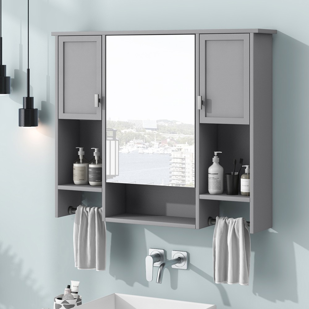 Modern Wall Mounted Bathroom Storage Cabinet Bathroom Wall Cabinet W Mirror