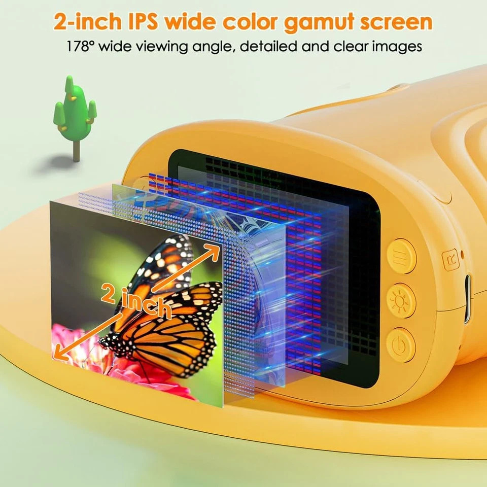 1000X Handheld Microscope for Kids, Temodu 4K 2.0" Screen Educational Science Ki