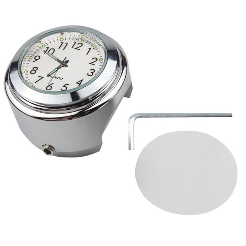 Waterproof Motorcycle Handlebar Mount Round Dial Clock Universal Handlebar Mount