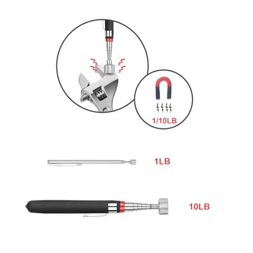 4 Pack Telescoping Magnet Pick-up Tool Set - Retrieving Pickup