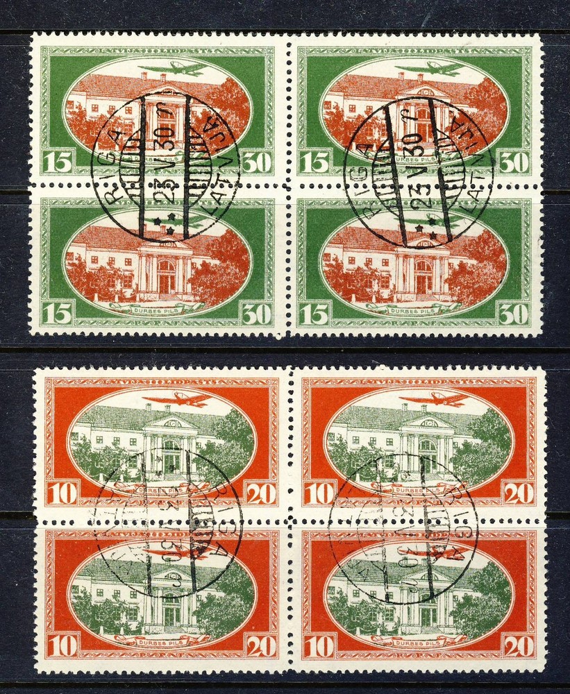 Latvia 1930 Sc.CB1-CB2  4-blocks Used