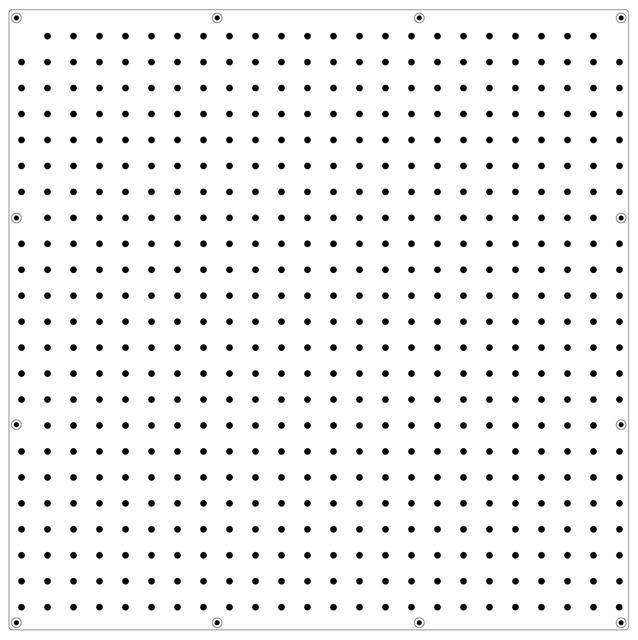 Black Pegboard Kit Wall Storage - Workbench Organizer Peg Board Shop Tools