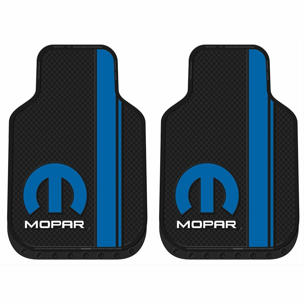 Mopar Licensed Rubber Front Floors Mats Heavy Duty Universal