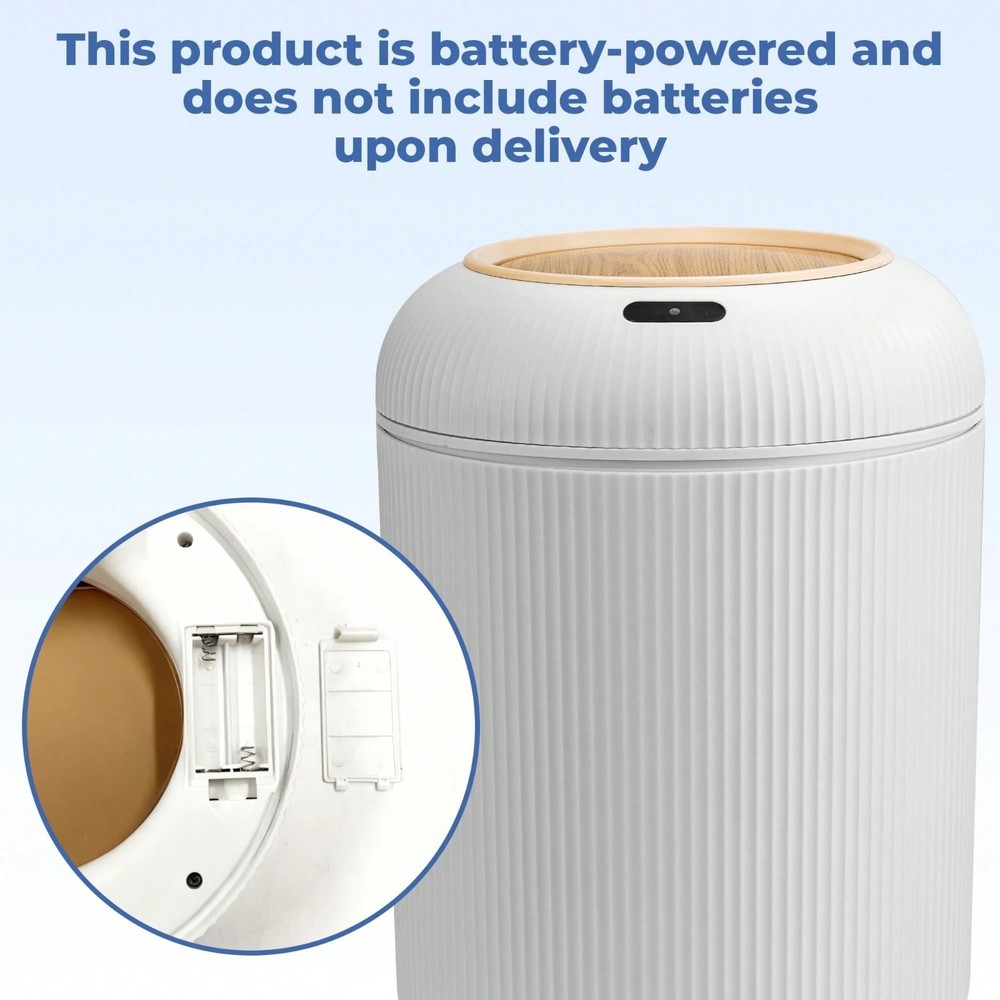 Motion Sensor Touchless Trash Can Waterproof Automatic Garbage Bin White