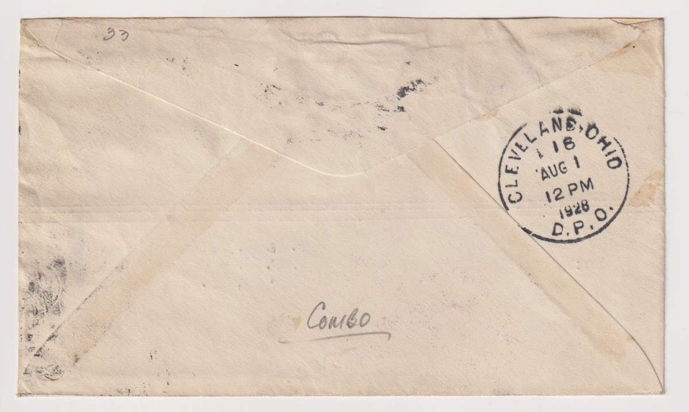 E4655: US #622, #C7 Combo FDC and First Flight Cover