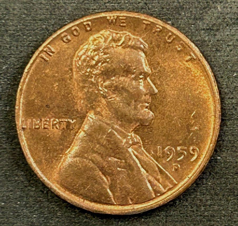 1959 D Die Chip Reverse Top of Right Column
