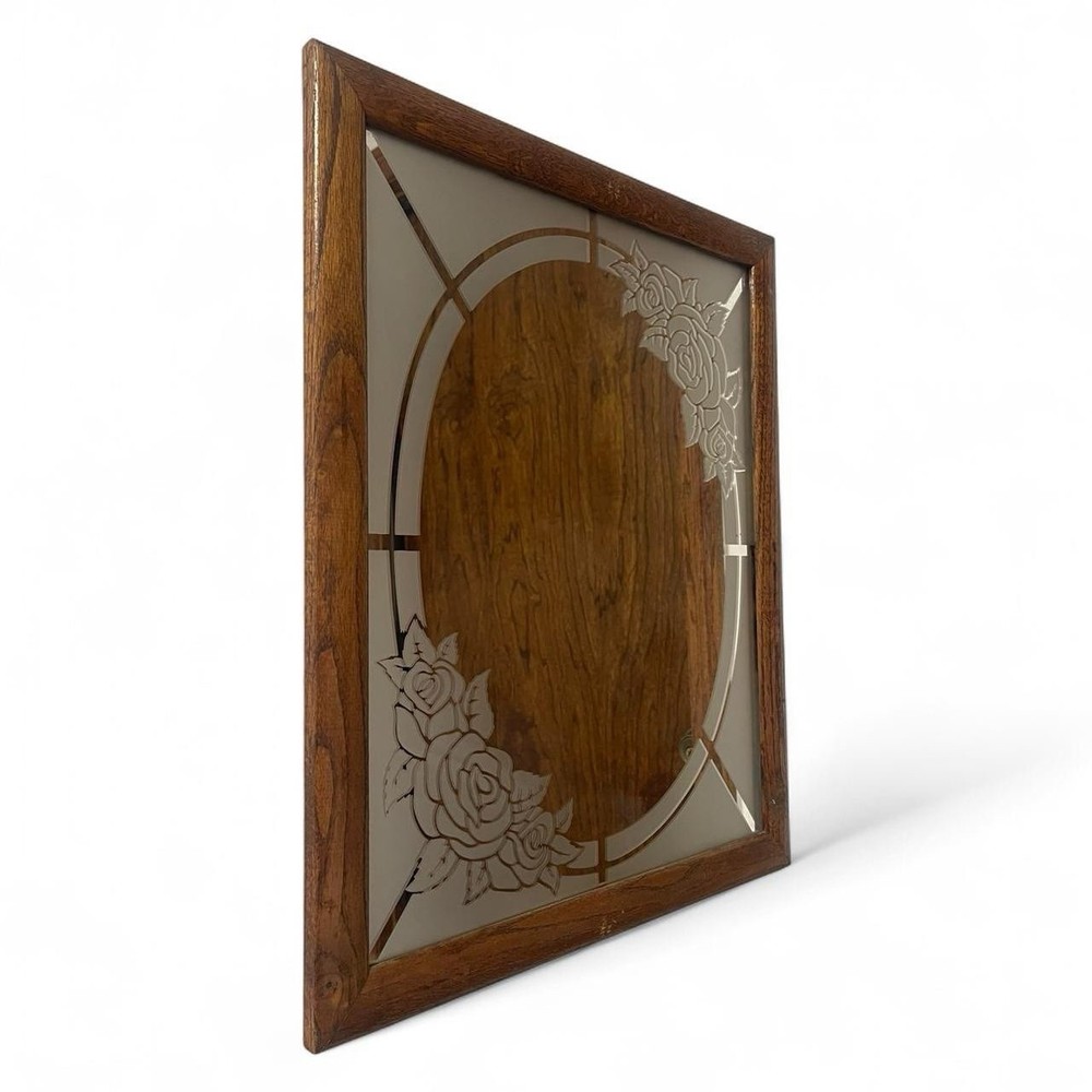 Vintage Rose Frosted Mirror