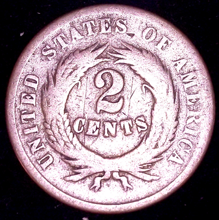 1864 2 CENT COIN BN