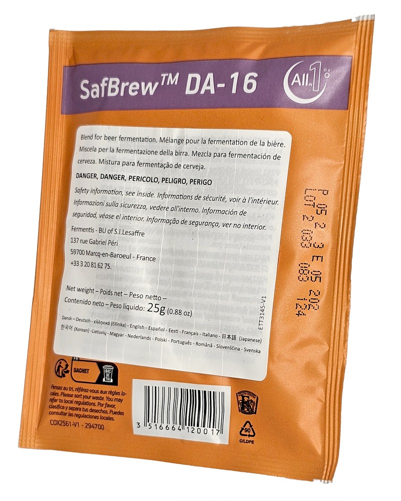 Fermentis SafBrew DA-16 25 Grams