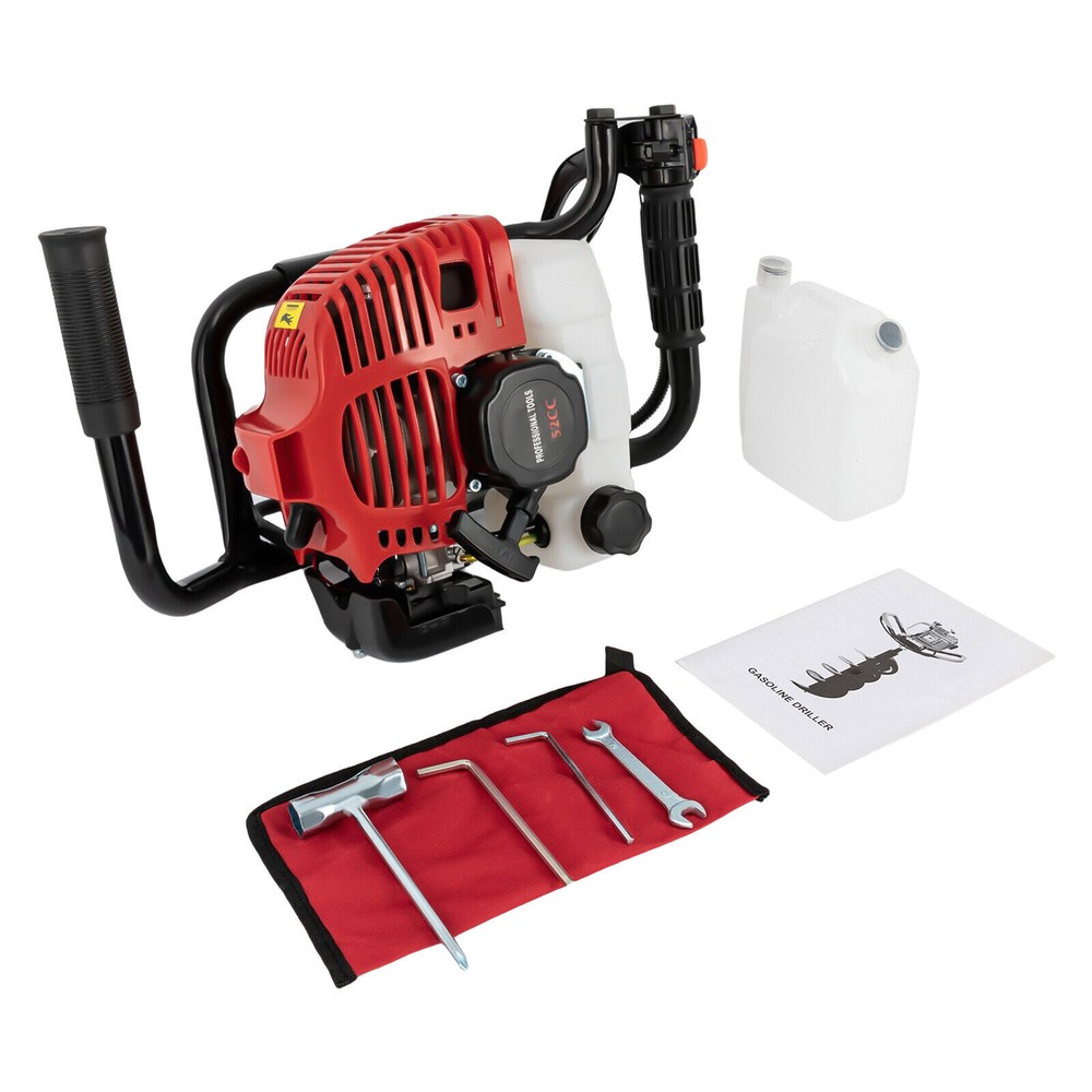 2-Stroke Post Hole Digger Engine, 52CC Gas Powered Earth Auger, NO Drill Bits